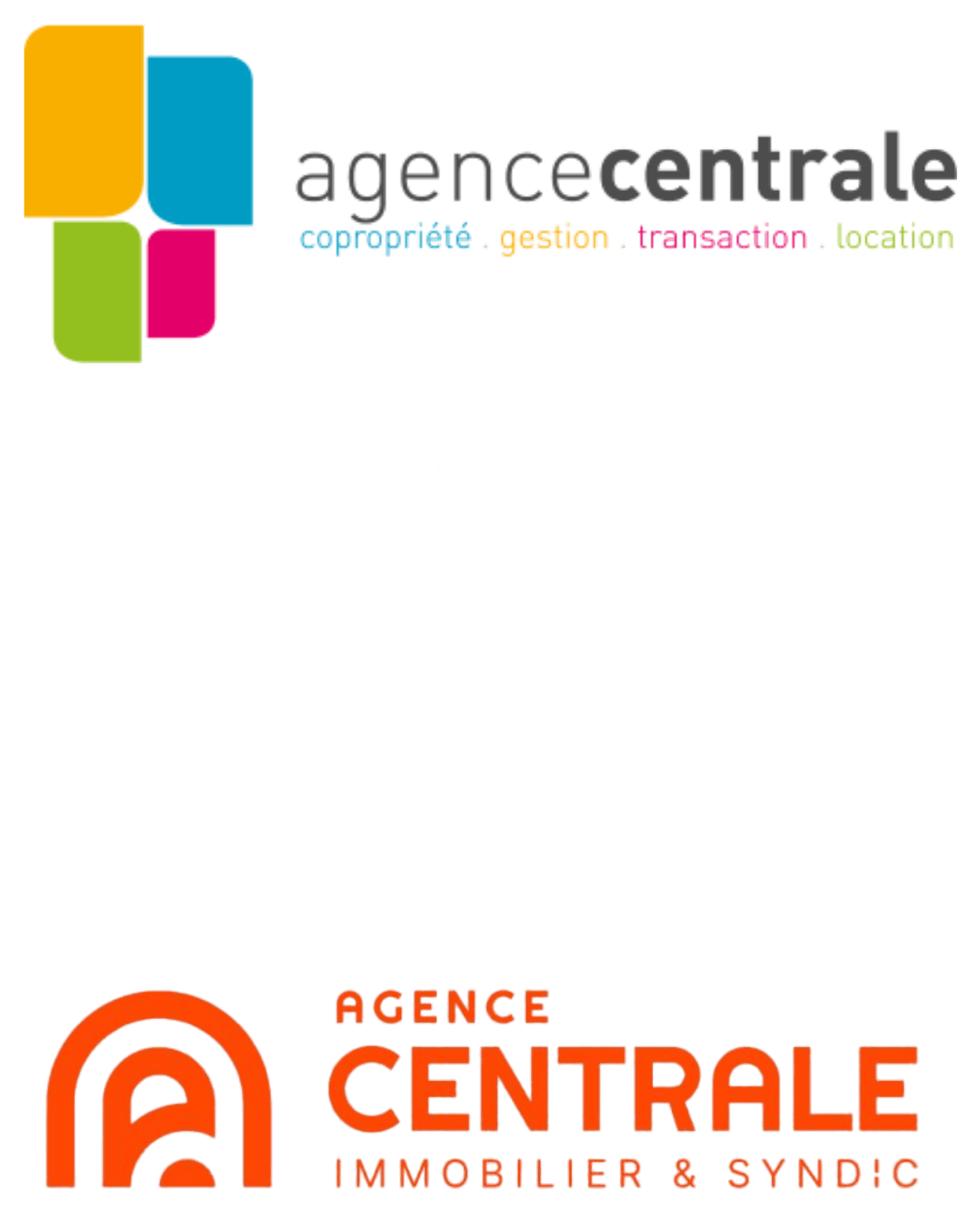 Logo Agence Centrale avant / après — refonte de l'identité visuelle